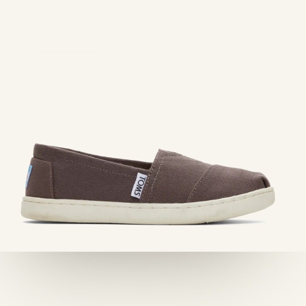 TOMS Womens Alpargata Classic Slip On Loafers Brown Canvas Size 6.5